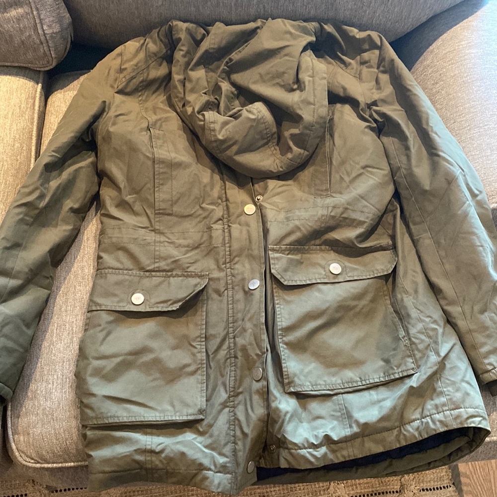 Womens Tommy Hilfiger army green winter coat